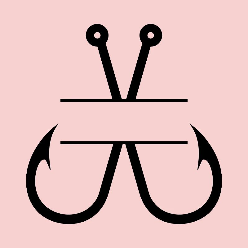Fish Hook Name Monogram