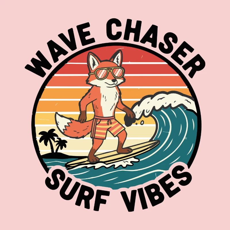 Fox Surfer Wave Chaser Surf Vibes
