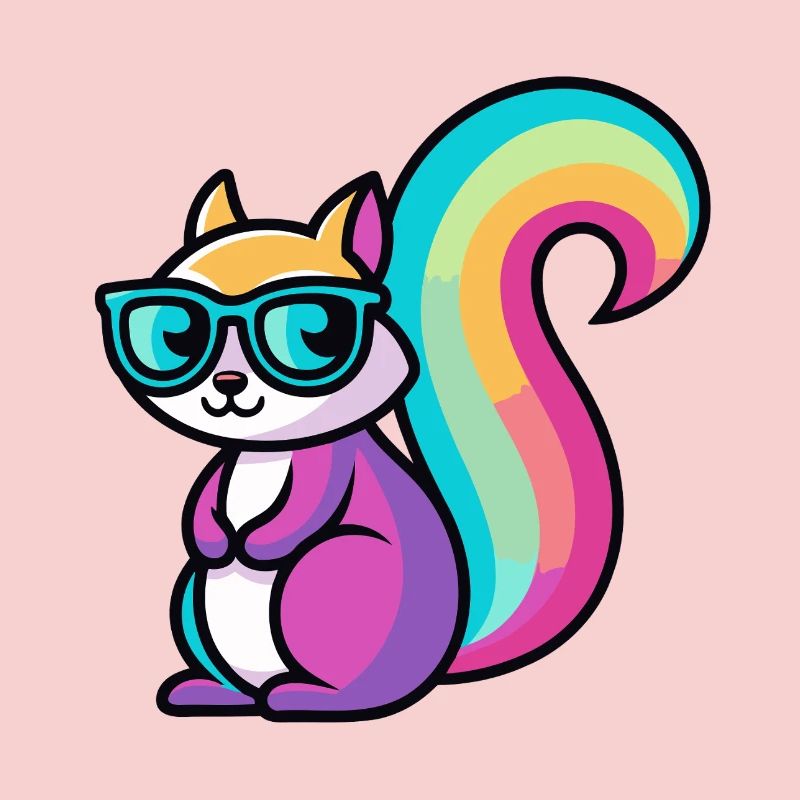 Regenbogen-Eichhörnchen-Brille