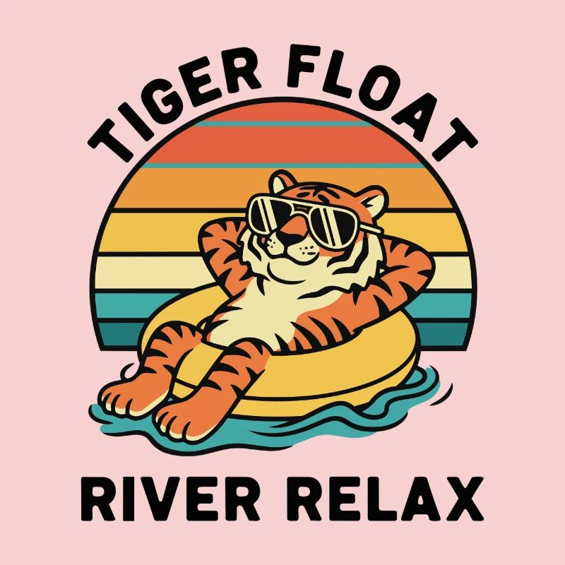 Tigre Bouée Rétro Tiger Float River Relax