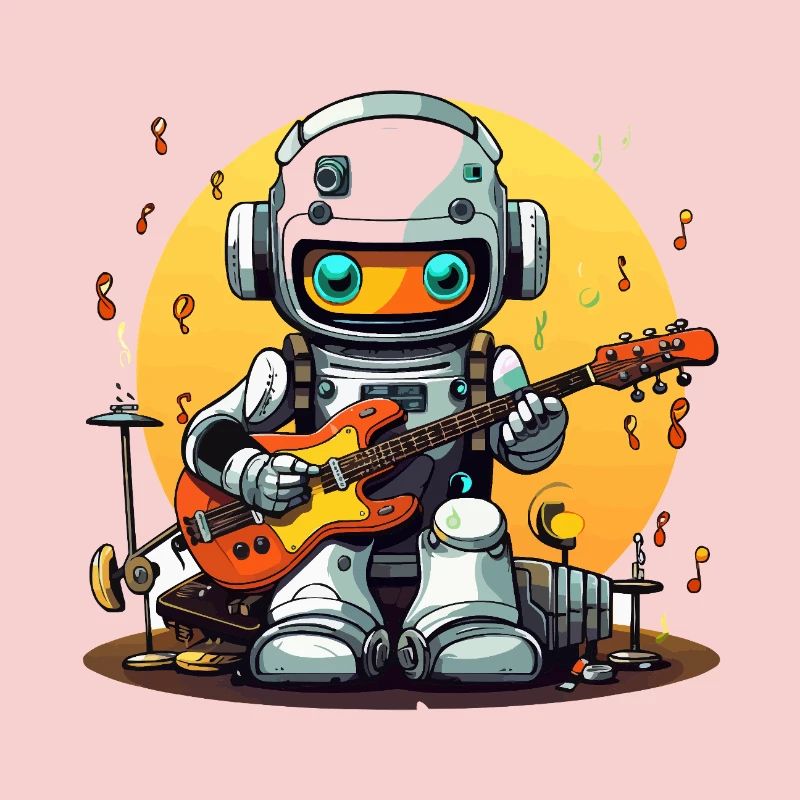 Guitariste robot cosmique