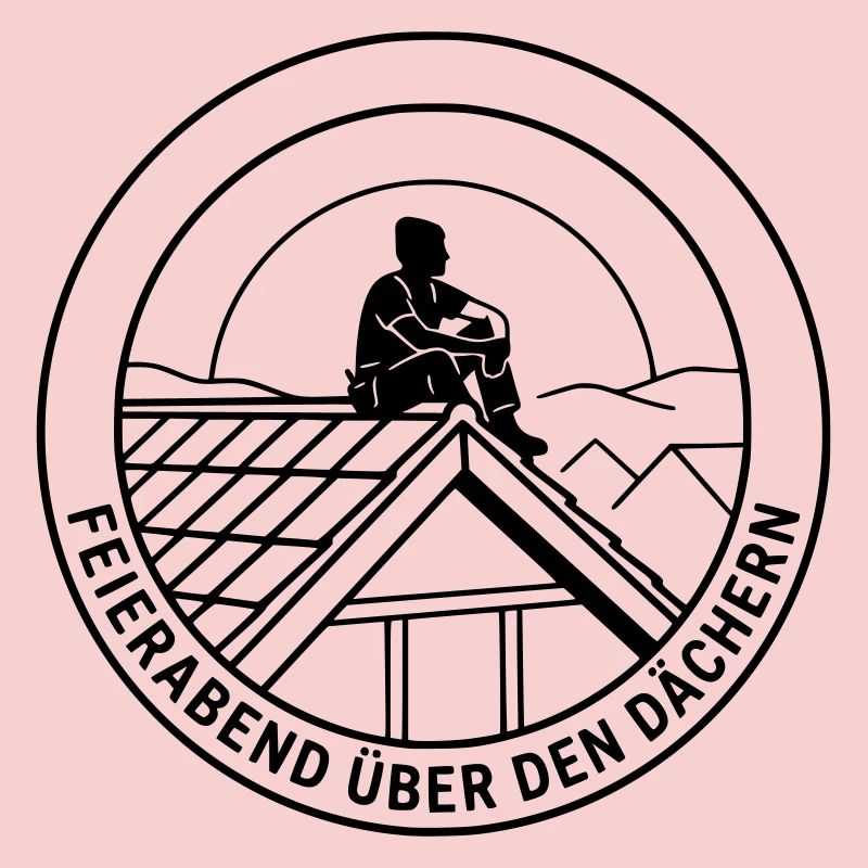 Dachdecker Feierabend über den Dächern