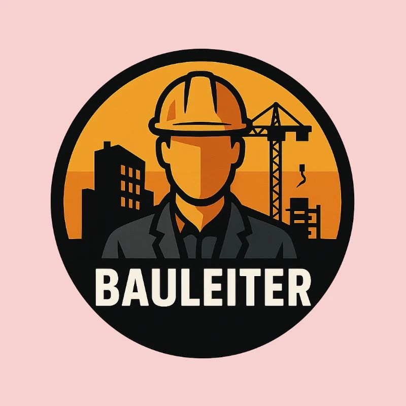 Builder Icon: Construction Worker at Construction Crane