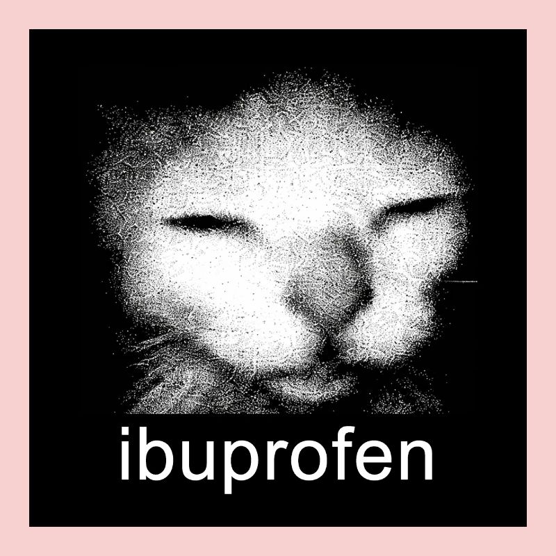 Chemise pour chat à l’ibuprofène | Esthétique du mème d’humour noir Te