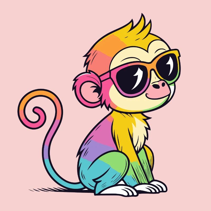 Rainbow Monkey Chic Brille