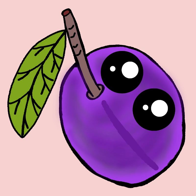 Fruit de prune Kawaii Fruit de prune