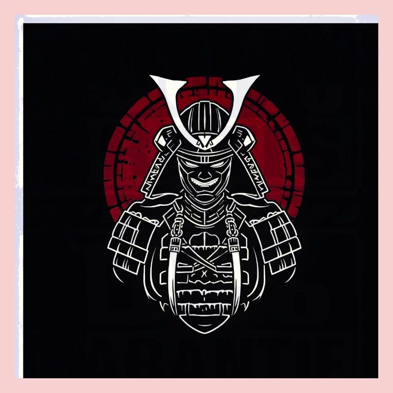 Casque de samouraï avec une crête rouge