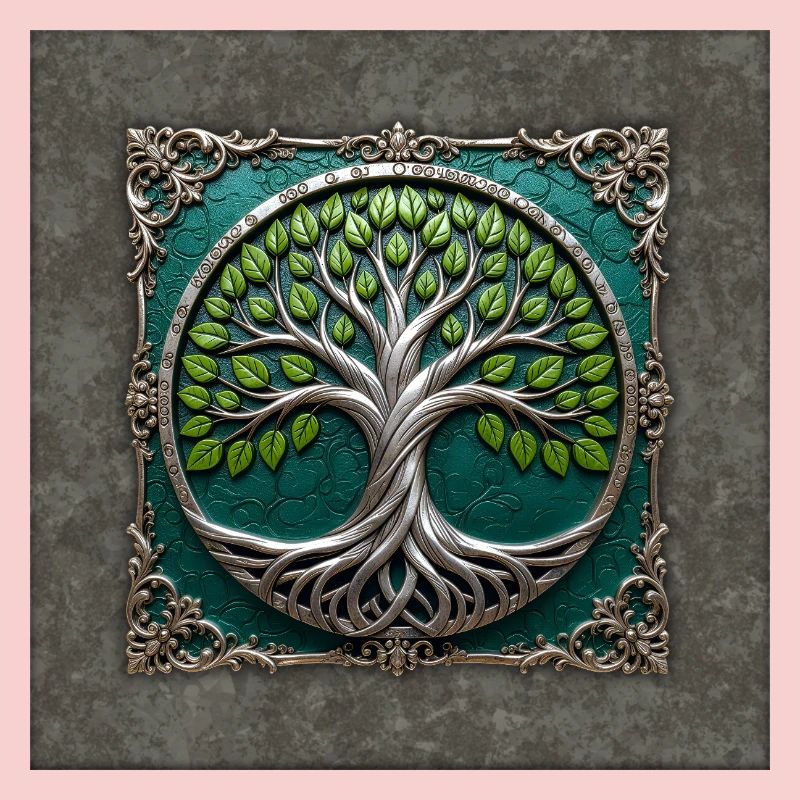 Arbre de Vie Circulaire d’Argent