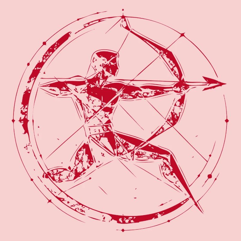 Red Rune Bow in a Circle