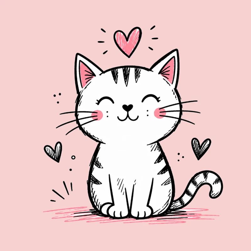 Chat Gribouillis Mignon