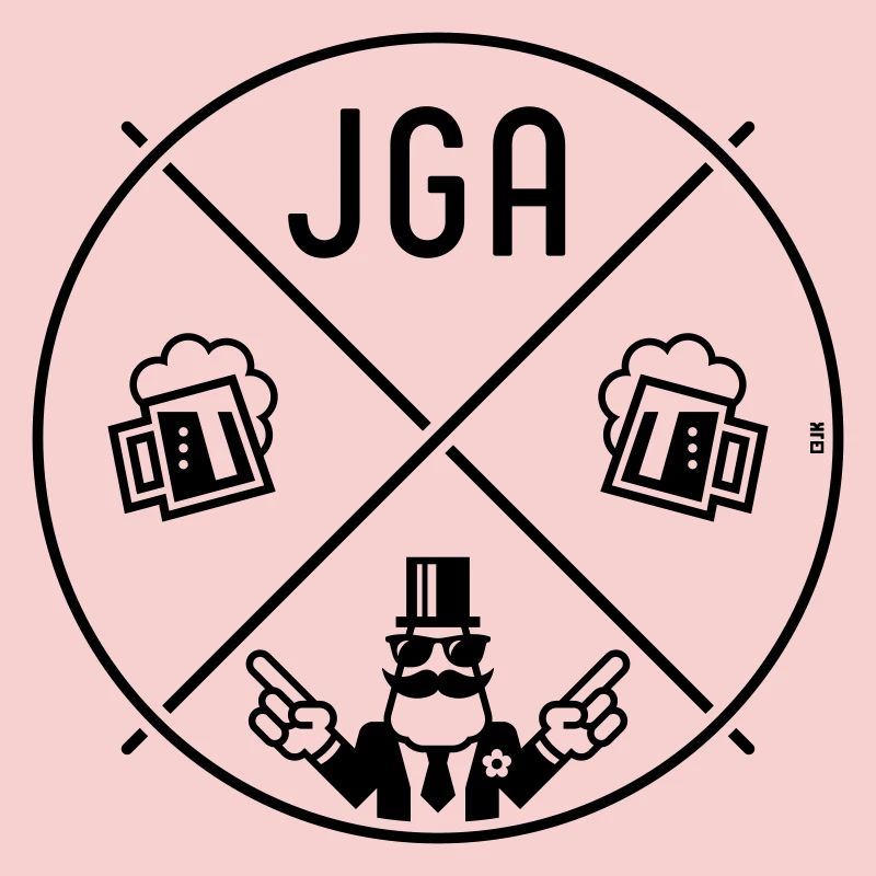 JGA Bräutigam Handzeichen Bier Kreis Symbol POS 1C