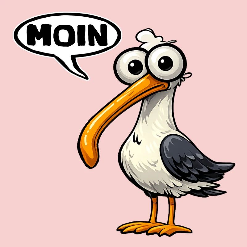 Moin Seagull Comic Mussel Worm
