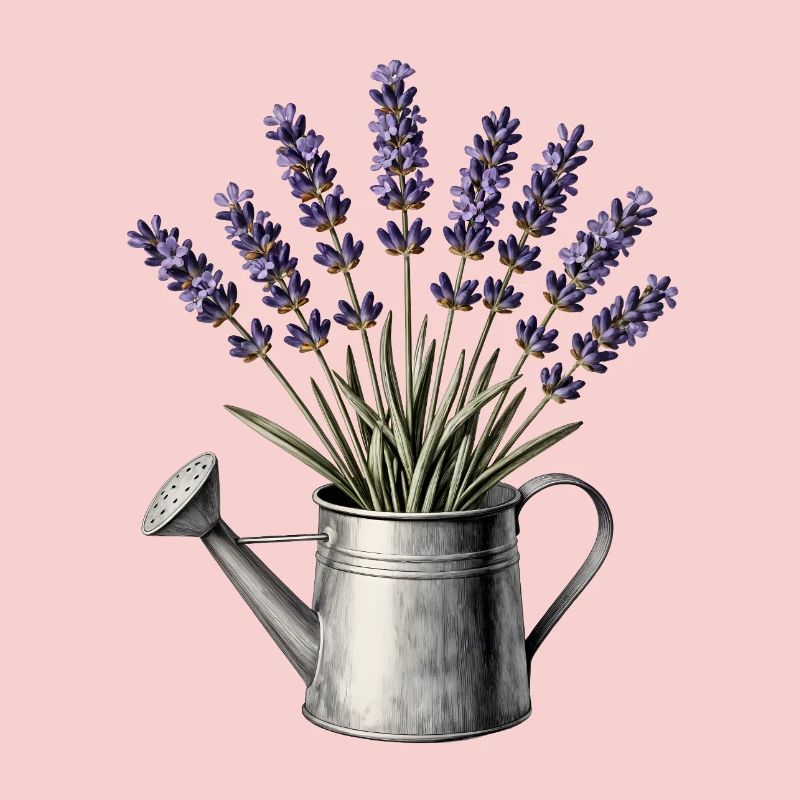 Lavendel in einer Gießkanne