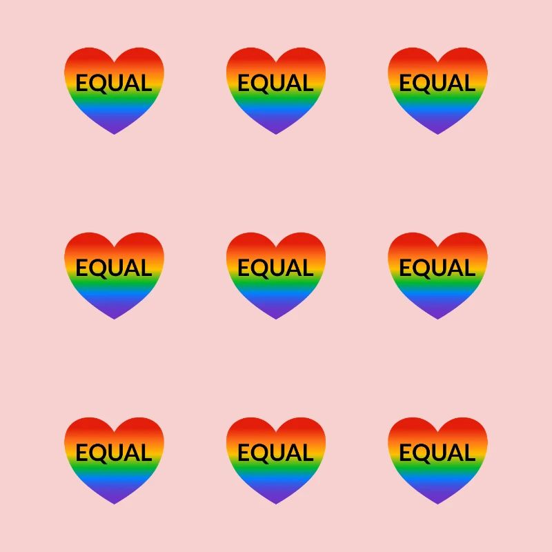 Rainbow Equal Heart LGBT Pride