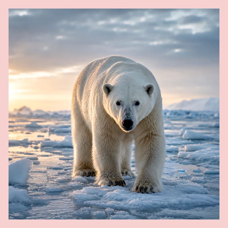 Arktischer Eisbär auf Eis