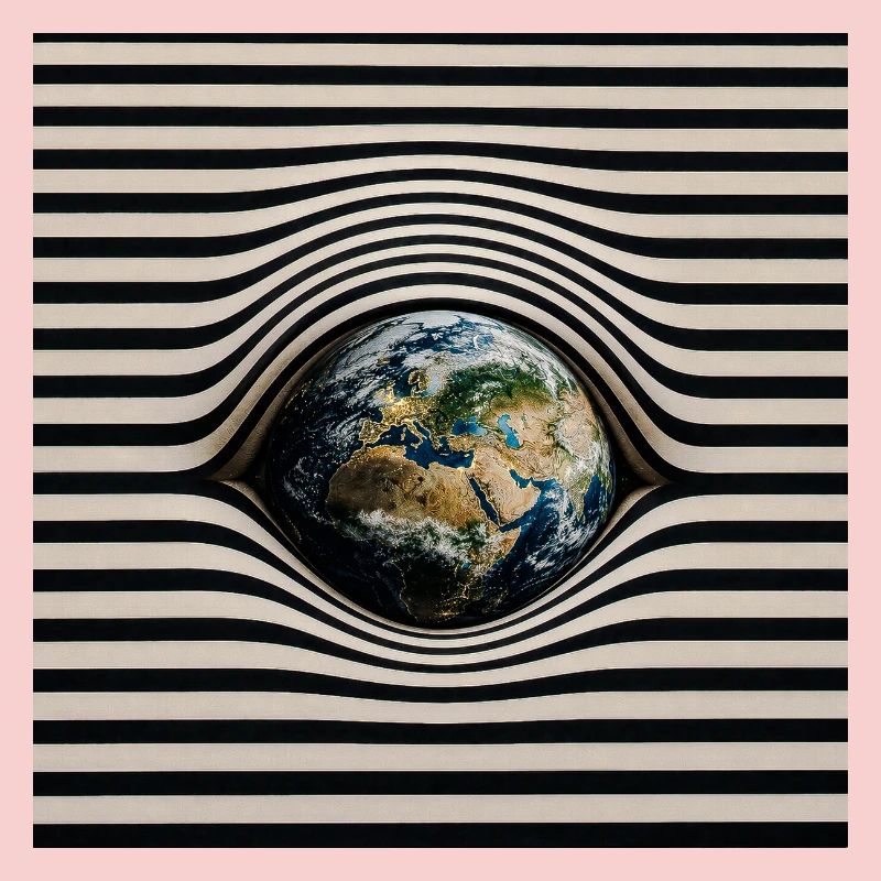 Earth in Optical Wave Pattern