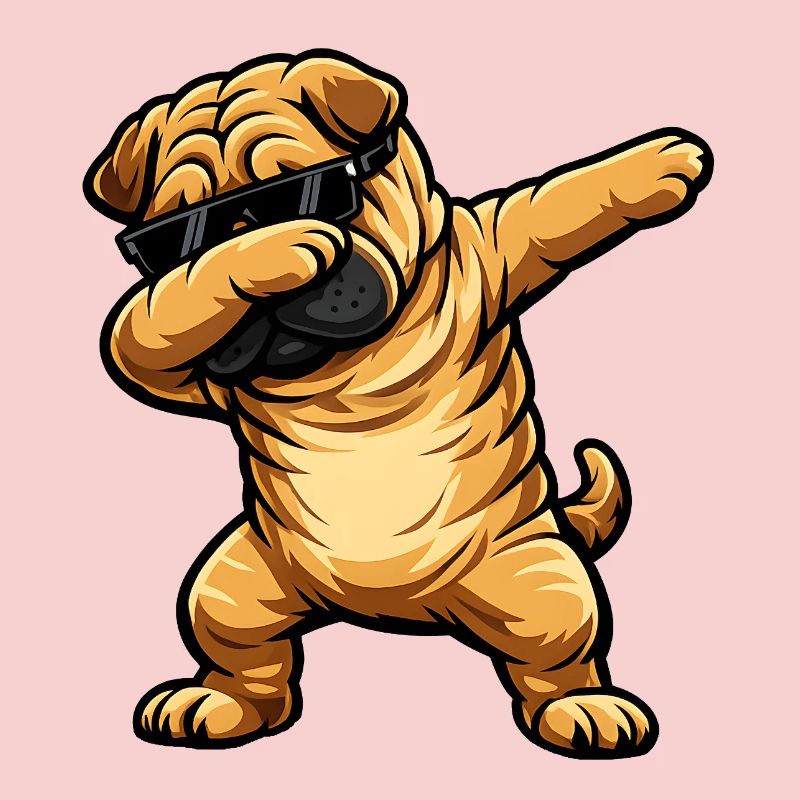 Dabbing Shar Pei