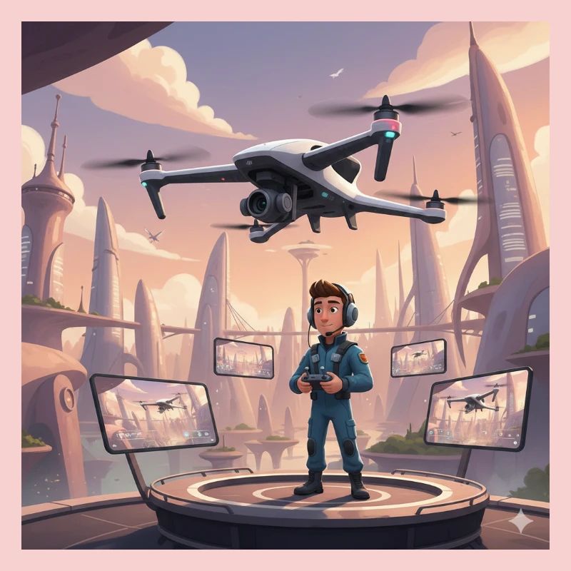 Pilote de drone à Neon Town