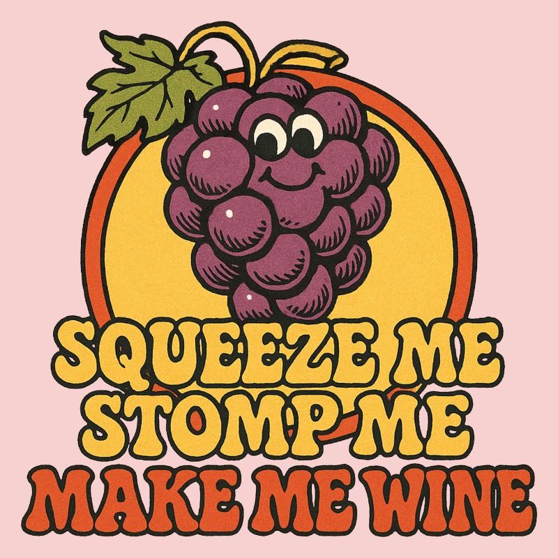 Grape Squeeze Wine Graphique rétro