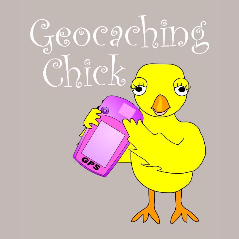 Geocaching Chick White Text
