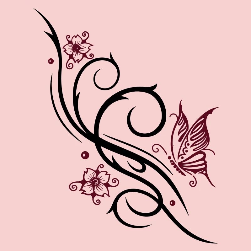 Cherry blossoms with butterfly