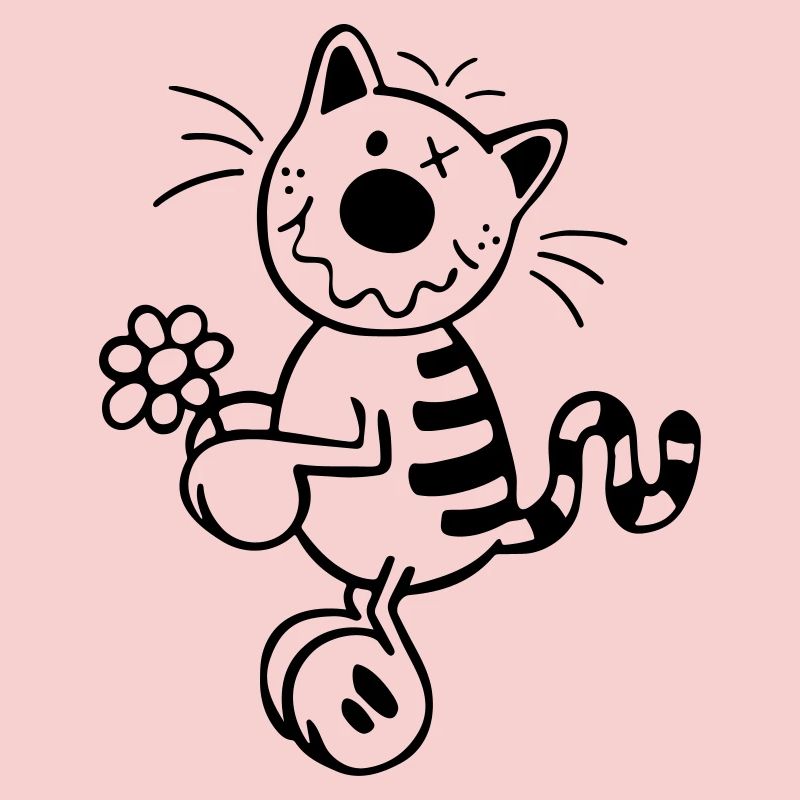 Cat with flower