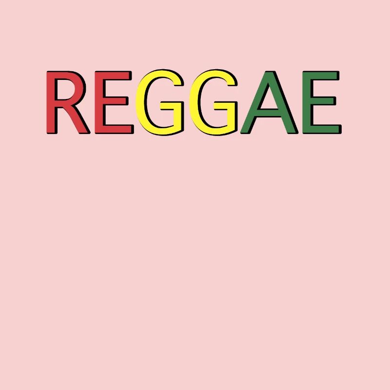 Reggae Farbcode Schriftzug