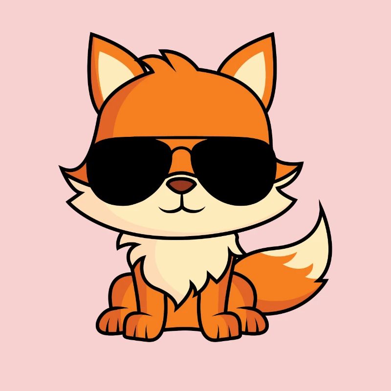 Fuchs mit Pilotenbrille