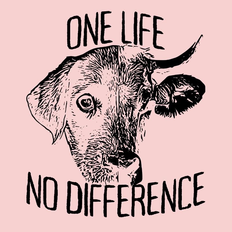 One Life No Difference Vegan Vegetarier Tierschutz
