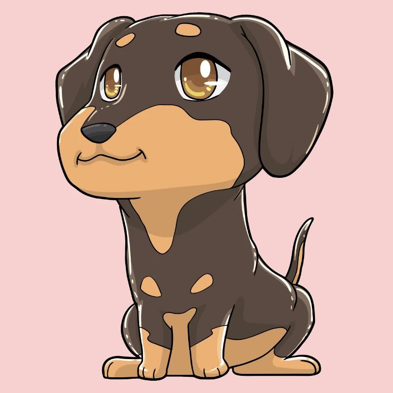 Teckel mignon Kawaii
