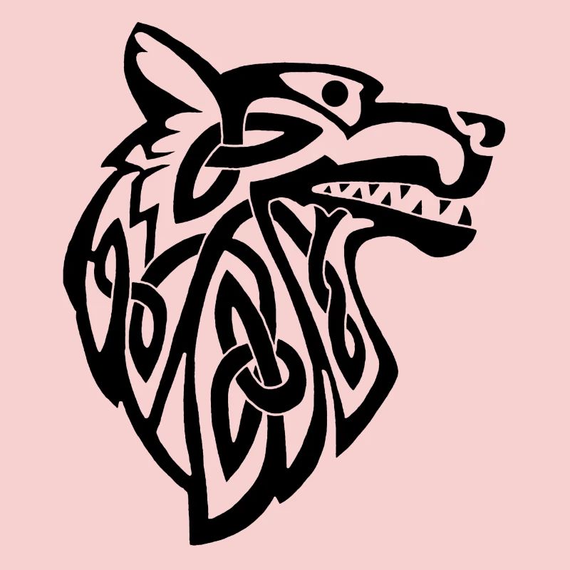 Wolf schwarz Wikinger