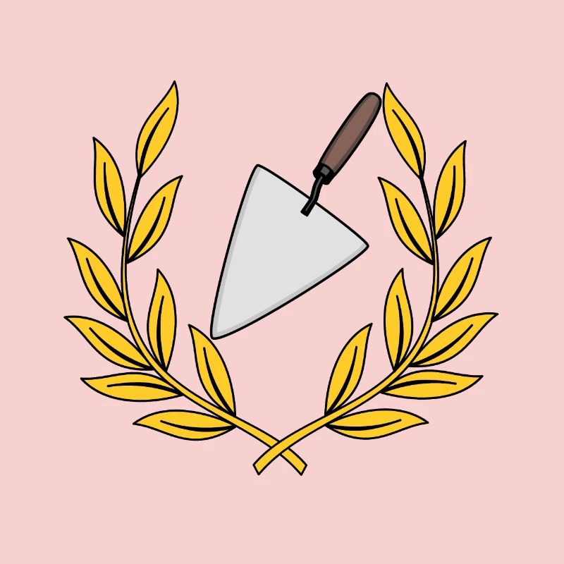 Laurel wreath craft bricklayer trowel