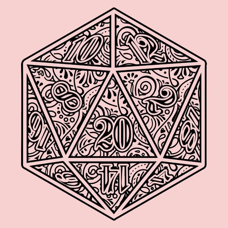 Décoration de dés D20 Conception du Cube RPG