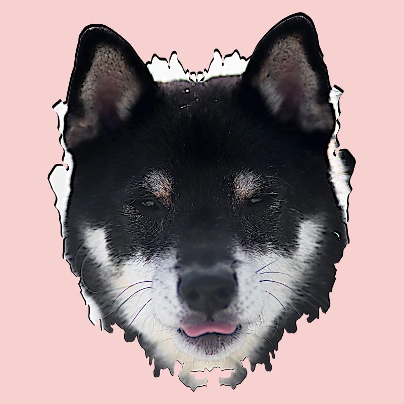 Conception du visage du chien de nuit