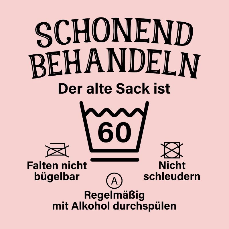 Schonend Behandeln Sack Geschenk 60. Geburtstag