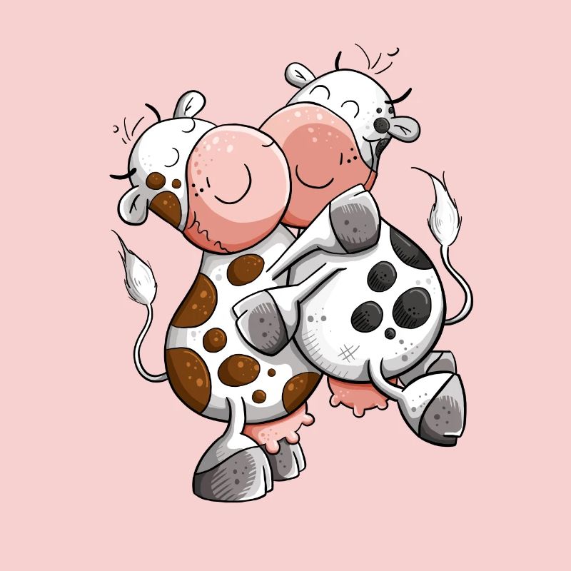 Cuddling Cows I Cow Cows