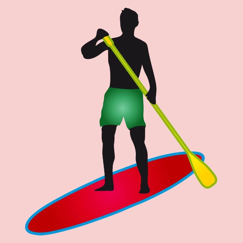Stand up paddling - Mann mit Paddle Board