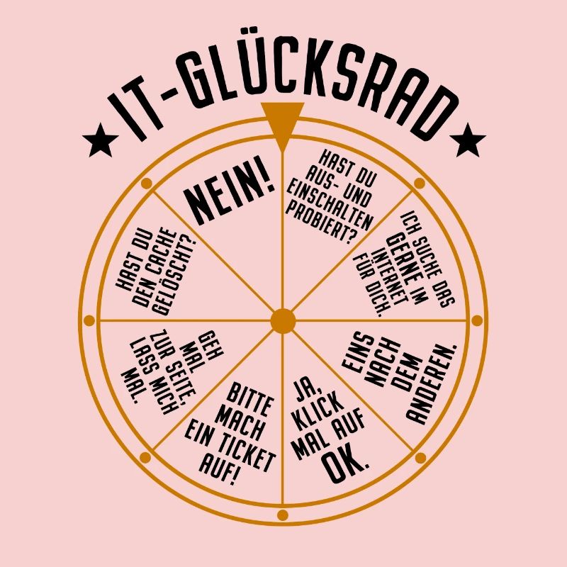 IT Support Glücksrad Service Desk IT Helpdesk Nerd