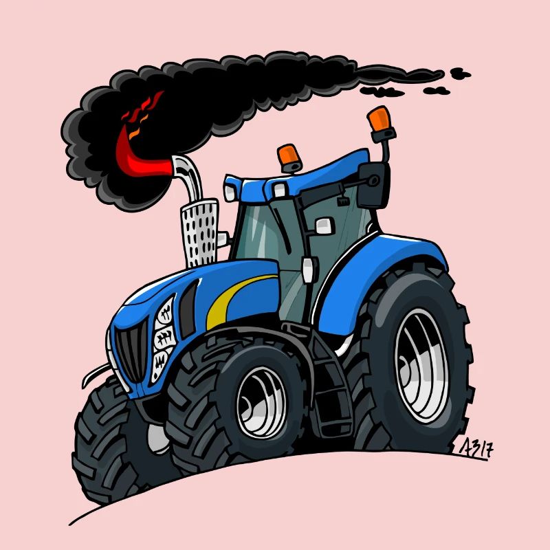 Blauer Traktor