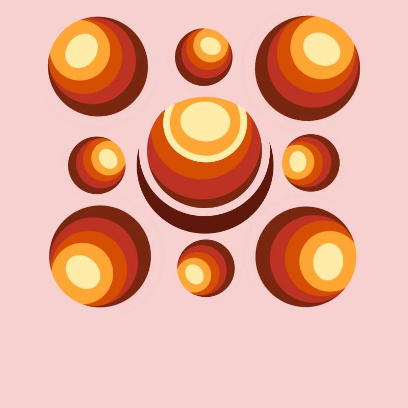Retro Ball Pattern Mid-Century