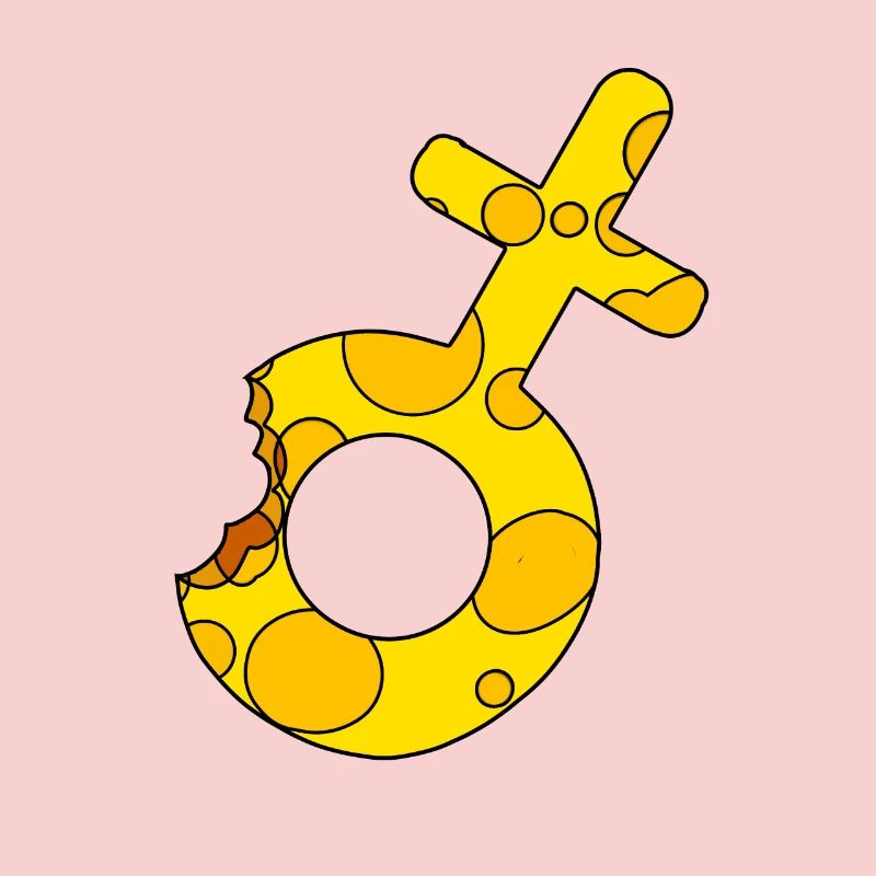 Symbole de Vénus dans la pose du symbole de Mars