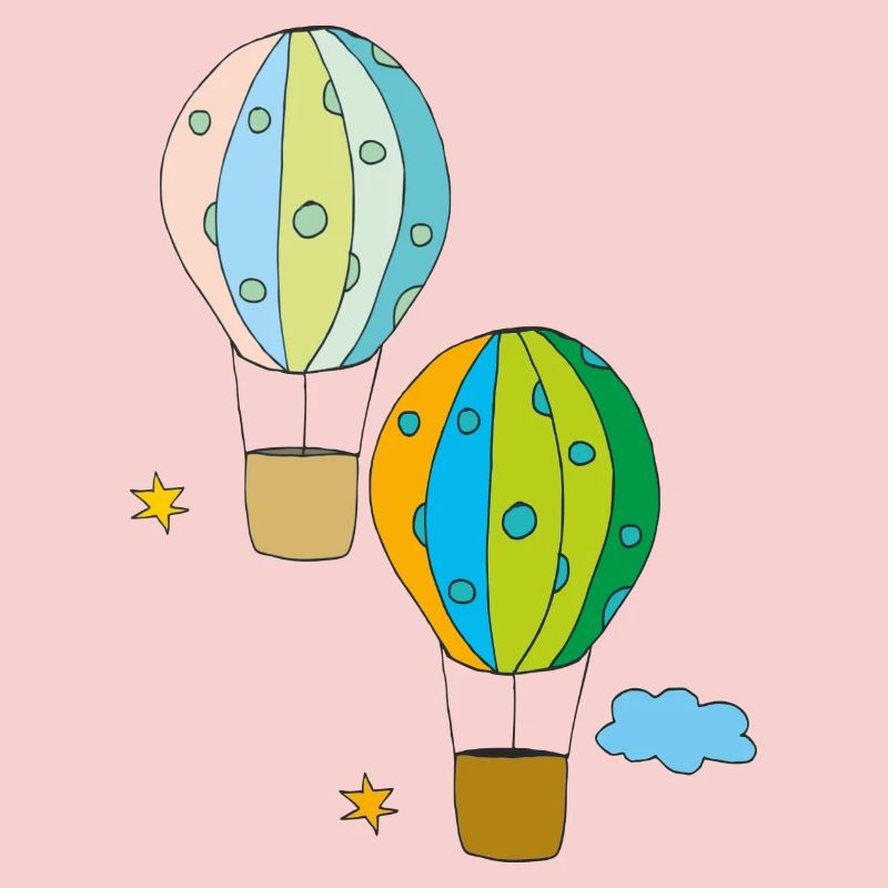 hot air balloon 2-fold
