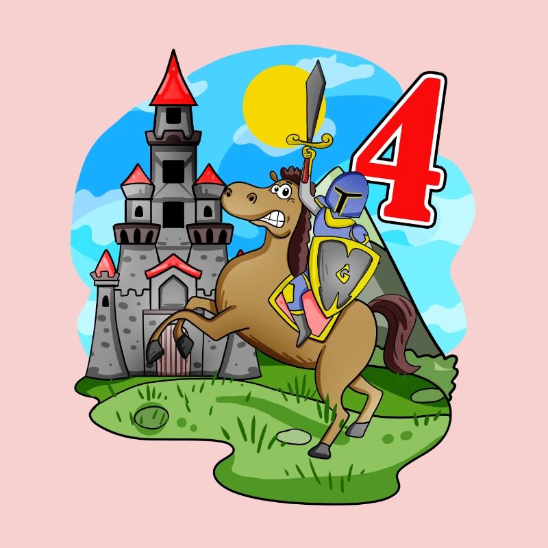 Ritter 4. Geburtstag 4 Jahre Junge Geschenk