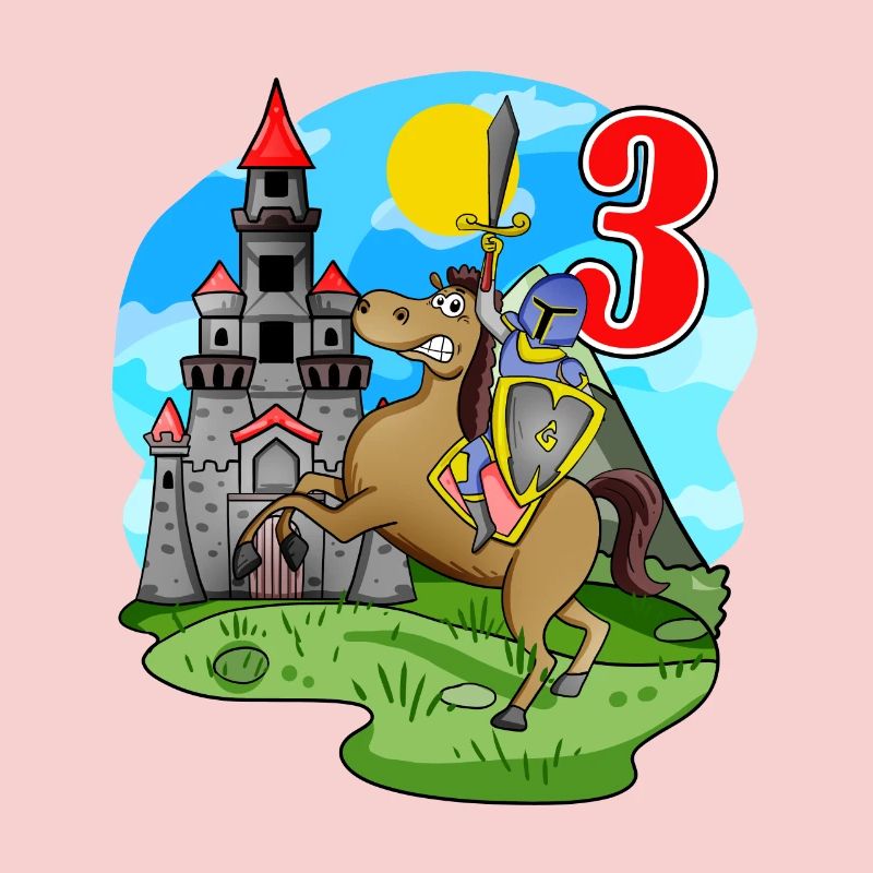 Cadeau de 3 ans d’anniversaire de chevalier