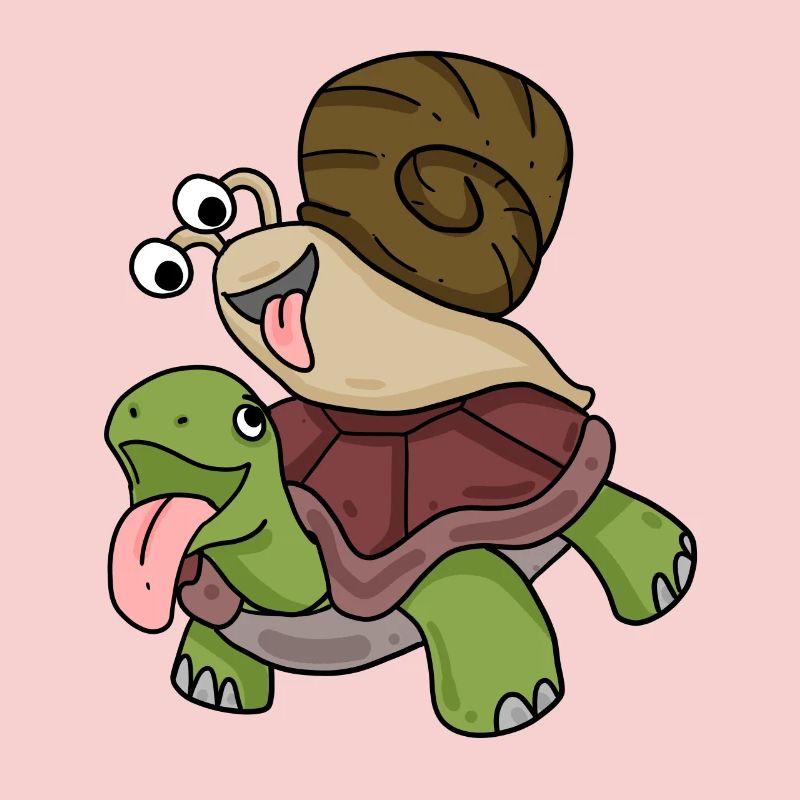 Tortue et escargot