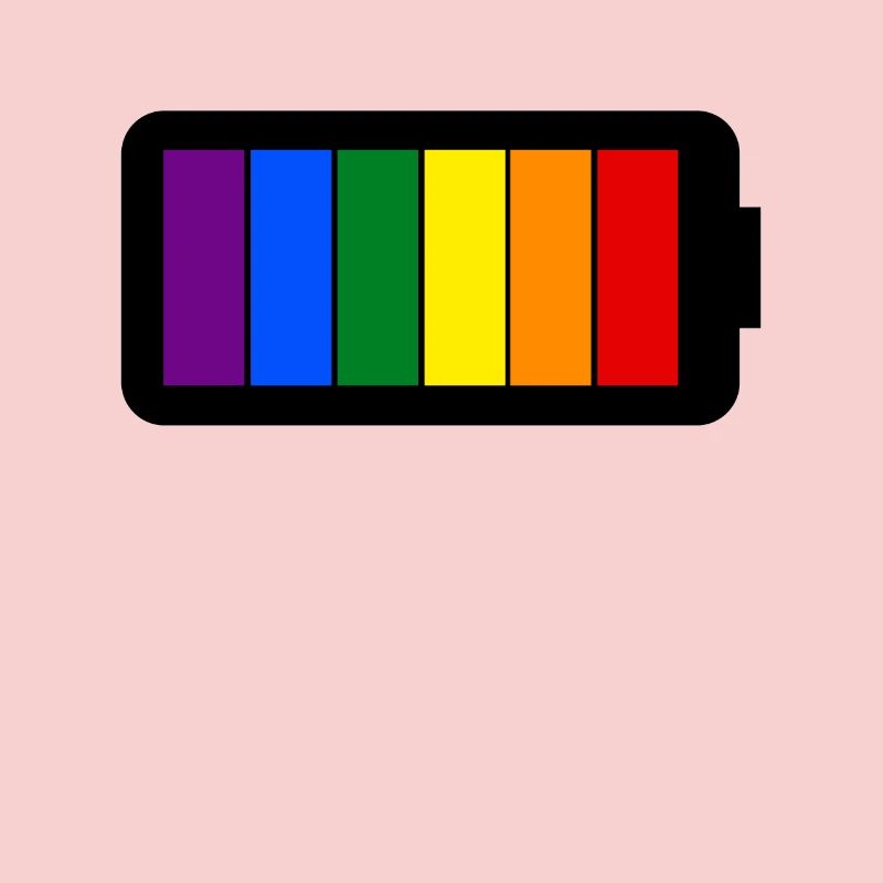 Rainbow Colors Battery Loading - Gay Pride