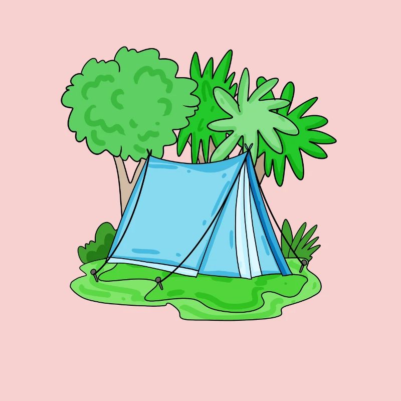 Tent light blue