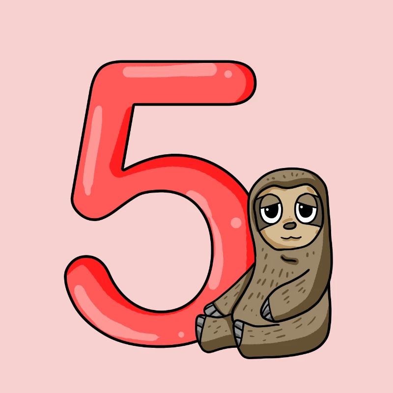 Young 5 years old sloth