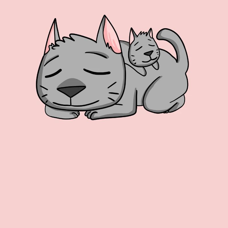 Chat avec bébé chat