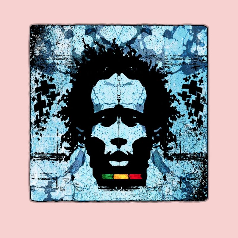 Reggae Man Portrait with Graffiti Style